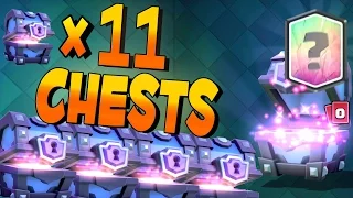 Clash Royale LUCKY WITH LEGENDARIES?! 11 Super Magical Chest Opening