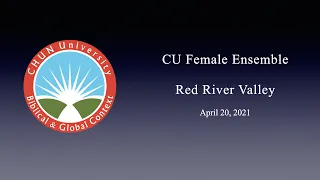 CU Female Ensemble - Red River Valley