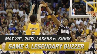 2002 West Finals - LA Lakers vs Sacramento Kings Game 4 Highlights HD - Famous Buzzer