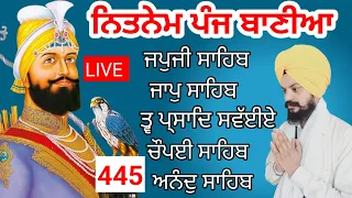 ਸਰਵਣ ਕਰੋ ਜੀ | Nitnem sahib full path fast | Nitnem Panj bania | ਨਿਤਨੇਮ ਪੰਜ ਬਾਣੀਆ | japji sahib 445