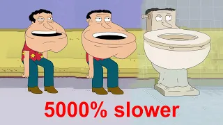 Family Guy - Quagmire turns into a toilet 5000% slower