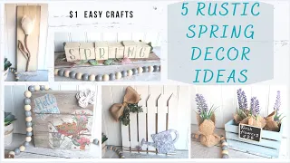 5 RUSTIC SPRING DECOR IDEAS * $1 Dollar Tree Spring DIY’s * Friends Friday Hop * BlondieNextDoor