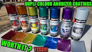 Duplicolour Metalcast Anodized Coating paints sprayed out and reviewed! AWESOME 👏 COLOURS 👏