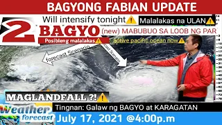 WEATHER UPDATE TODAY July 17, 2021@4:00p.m|PAGASA WEATHER FORECAST |LPA BAGYO |GMA WEATHER| FABIANph