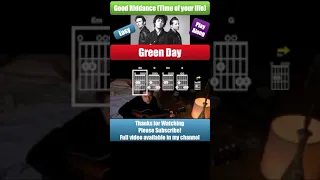 Good Riddance - Time of your life  - Green Day  - Guitar Play Along  - Easy guitar chords