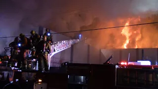 LAFD Battling Greater Alarm Structure Fire - Downtown LA