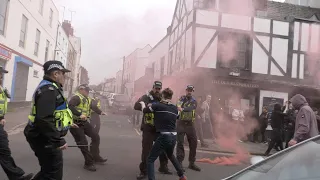 Batons out! Clashes in Cheltenham town centre as rival football teams clash before match