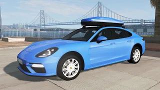 BeamNG.drive - Porsche Panamera Turbo Tourist 2017 - Car Show Test Drive Crash . 4K 60fps.