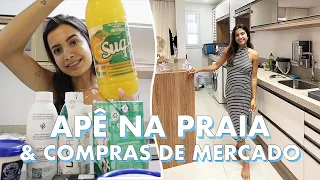 TOUR PELO APÊ NA PRAIA, COMPRAS NO MERCADO & ORGANIZANDO ARMÁRIO | Vanessa Lino