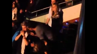 Niall crying at the JLS concert Barbara and Liam comforting him