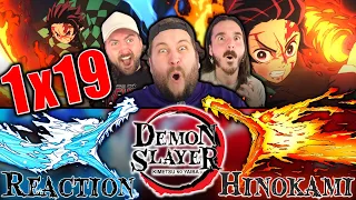 GREATEST VISUALS EVER!!! DEMON SLAYER 1x19 REACTION!!! | "Hinokami"