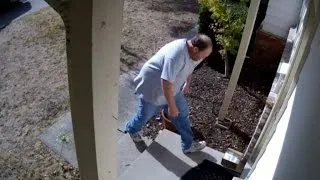 Homeowner Gets Revenge on Man Trying to Steal Package from Porch