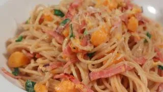 Ham & Butternut Squash Spaghetti Recipe - Easy Winter Pasta