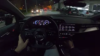 2022 Audi A3 30 TFSI Edition10 [1.0, 110 HP] POV Driving at night #63 CARiNIK
