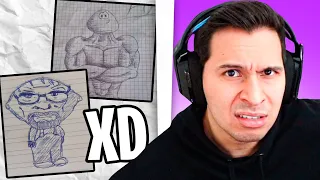 REACCIONANDO A SUS DIBUJOS XD