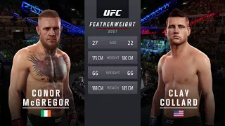 UFC Gameplay Conor McGregor Beats Up Clay Collard