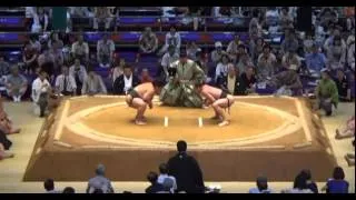 Kawabata vs Takanoyama Day 2 Sumo Nagoya Basho July 2014