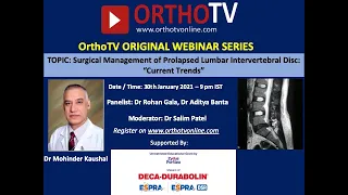 OrthoTV Original: Surgical Management of Lumbar Prolapsed Intervertebral Disc - Dr Mohinder Kaushal