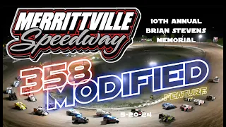 🏁 Merrittville Speedway 5-20-24 358 MODIFIED FEATURE RACE 44 Laps 10th Annual Brian Stevens Memorial