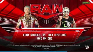 WWE2K24 Cody Rhodes vs Rey Mysterio