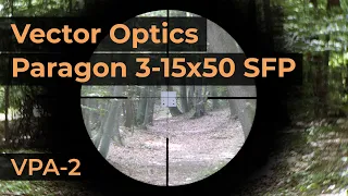 Vector Optics Paragon 3-15x50 SFP Reticle VPA-2 | Optics Trade Reticle Subtensions