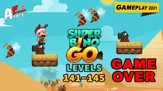 Super Bino Go GAME OVER - Levels 141-145 / Gameplay Walkthrough (Android Game)