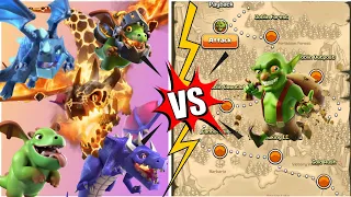 Dragon Family Vs Goblin Map | 3 Star Challenge | Clash Of Clans