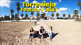 Torrevieja, Costa Blanca, Spain. February 2023, Walking Tour Heading to Playa de Los Naúfragos 🇪🇸