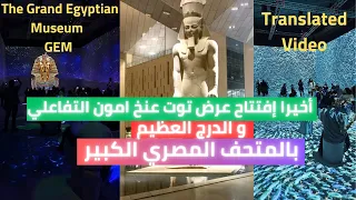 full-day tour of the Grand Egyptian Museum and  attending the full interactive Tutankhamun show