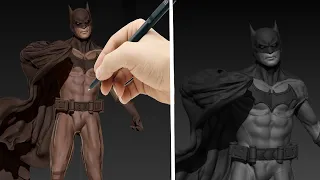 Sculpting BATMAN | The Dark Knight - Time-lapse