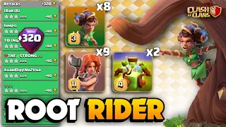 EASILY 3 Stars With Spam Army🔴ROOT RIDER Spam Overgrowth Spells🔴TH16 Attack Strategy🔴Clash Of Clans