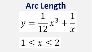 Find the arc length of y = x^3/12 + 1/x ; x varies from 1 to 2