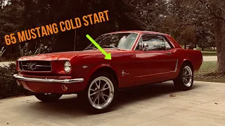 1965 Mustang 289 Cold Start with Flowmasters