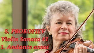 S.Prokofiev - Violin Sonata in F Minor, 1. Andante assai, Marta Szlubowska, vln., C.J. Everett, pno.