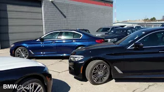 Color Compare: BMW 5 Series Carbon Black or Mediterranean Blue?