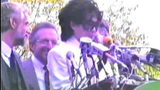 Dedication of John Lennon Garden, Strawberry Fields, in New York Central Park. 1985