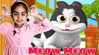 Meow Meow Billi Karti, म्याऊं म्याऊं, Hindi Rhymes for Children and Animated Cartoon