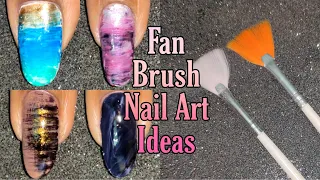 How to use Fan Brush | Fan Brush Nail Art ideas