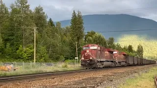 Canadian Pacific Freight Train rolling through Revelstoke, BC