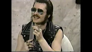 King Diamond Cuts Himself On TV