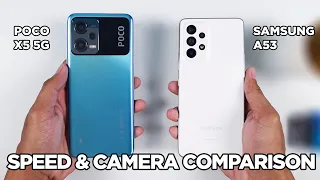 POCO X5 5G vs Samsung A53 SPEED TEST & CAMERA Comparison | Zeibiz
