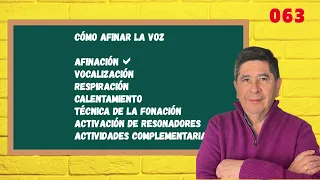 063 APRENDA A AFINAR SU VOZ EN 35 MINUTOS. Tutorial que le enseña a cantar cada nota más afinada.