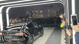 Elon Musk dances at Giga Berlin Model Y delivery event