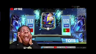 Speeds *LUCKIEST* Fifa Mobile pack Opening (Packs TOTS RONALDO & becomes WHITE) *🐐😂Short