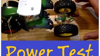 RC Tractor Drive Motor Dimensions and Power Comparison