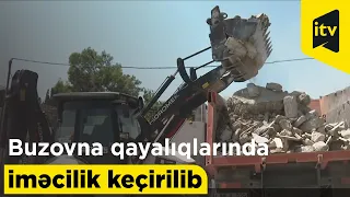 Buzovna qayalıqlarında tikinti tullantılarının təmizlənməsi üçün iməcilik keçirilib