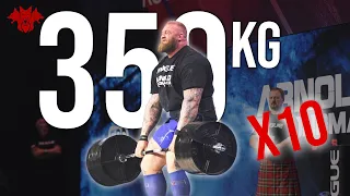 350kg deadlift event at Arnold Strongman Classic UK