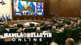 Russia's Defence Minister Shoigu gives details of mobilization