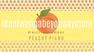Idon'twannabeyouanymore - Billie Eilish (Lower Key) | Piano Backing Track