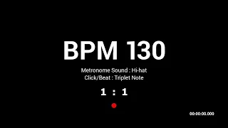 Metronome BPM 130 / Hi-hat / Triplet